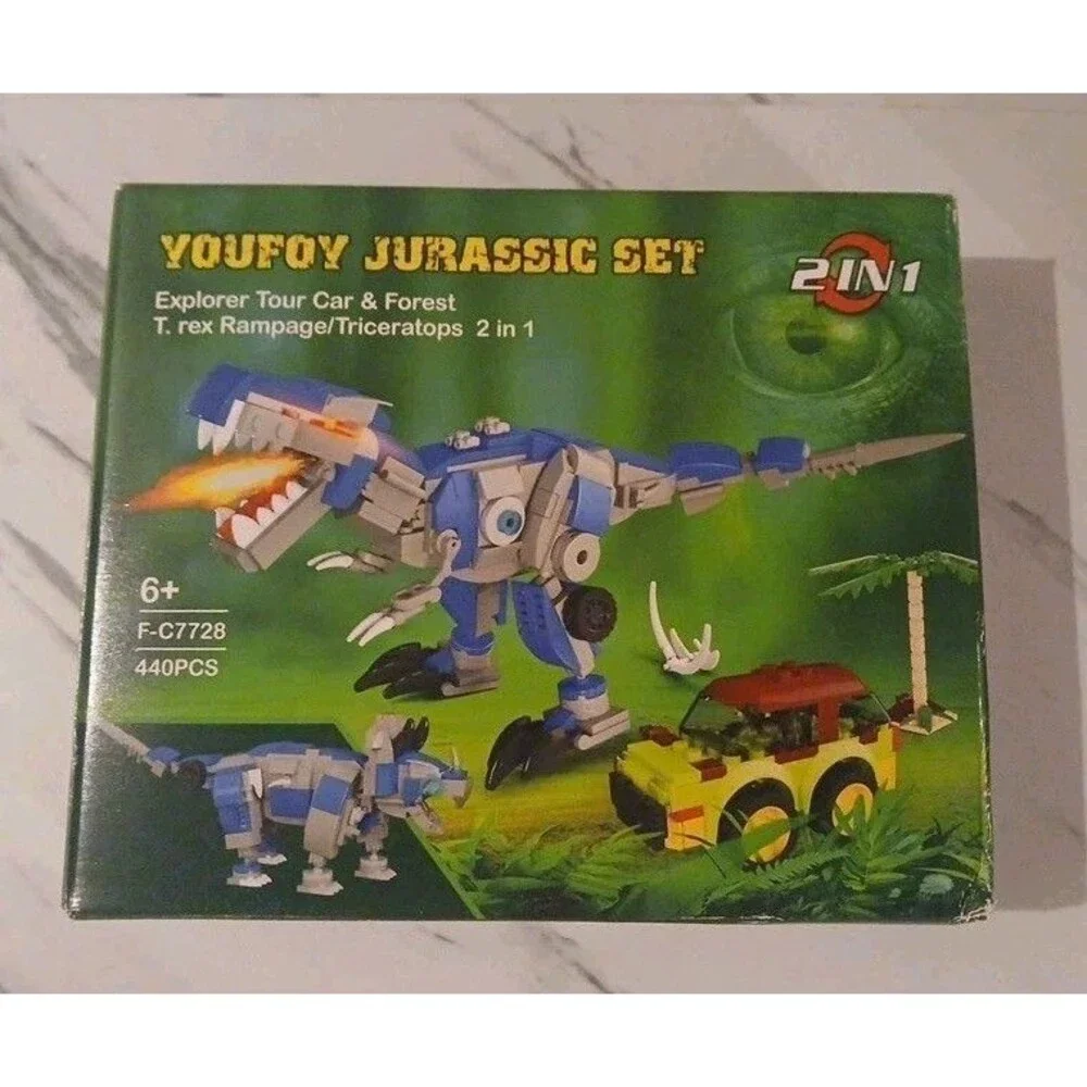 Mecha Dinosaurs and Iconic Cars Model 440 Pieces Building Toys Set New Sealed